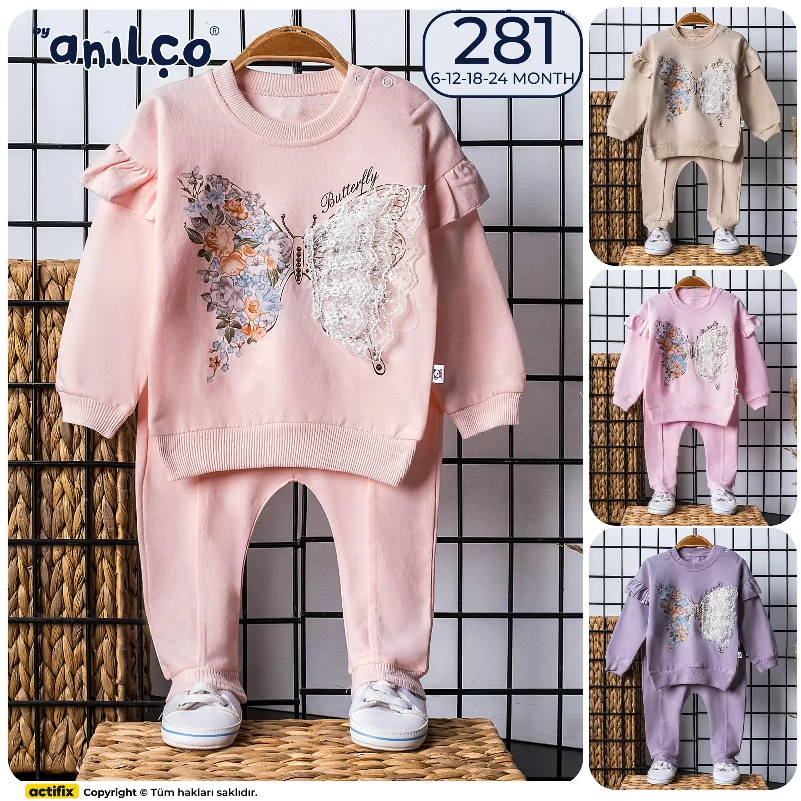 Дитячі костюм оптом дів. 6-12-18-24м(р) трикотаж 57294 - Зображення 1