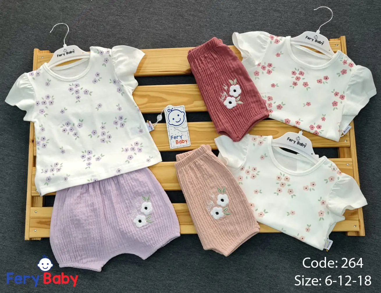 Дитячі костюм оптом дів. 6-12-18м(р) трикотаж 57562 - Зображення 1