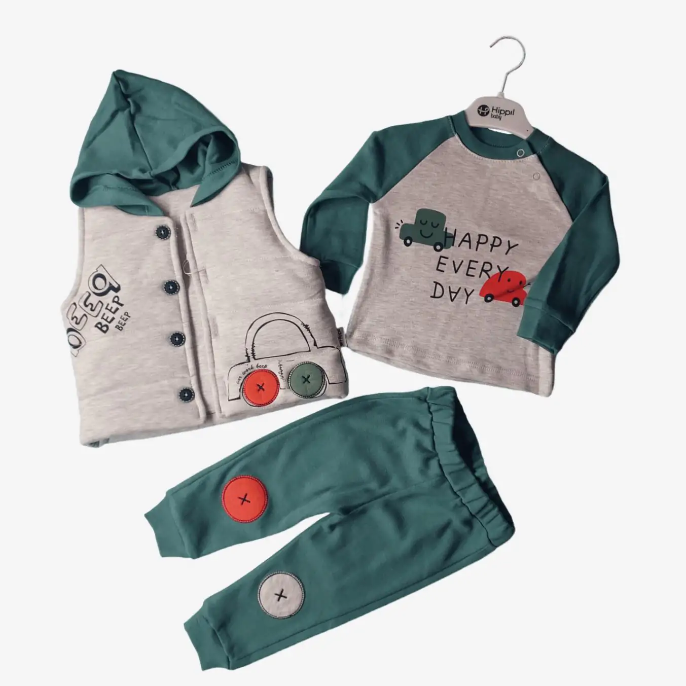 Дитячі костюм оптом хлоп. 9-12-18м(р) трикотаж 56116 - Зображення 2