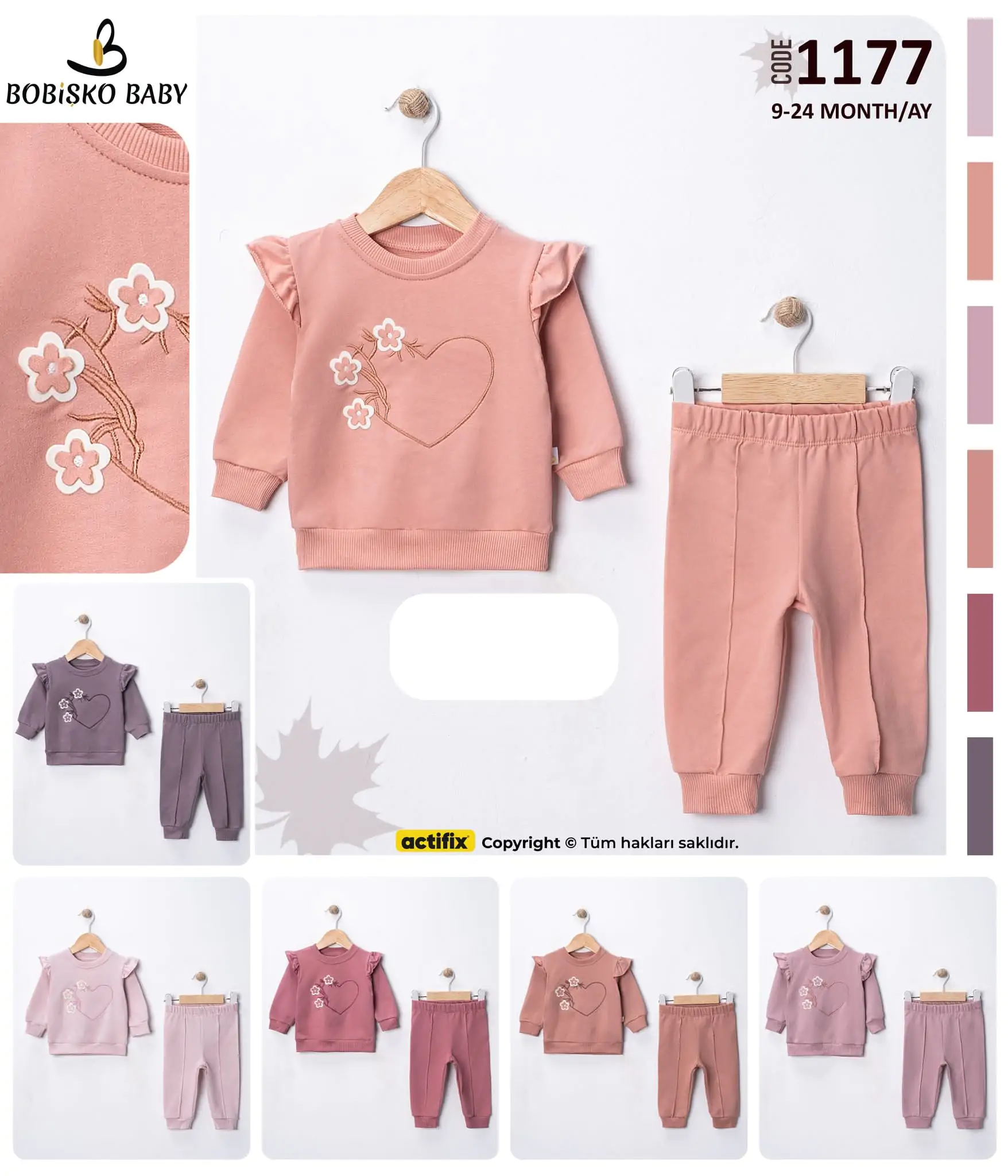 Дитячі костюм оптом дів. 9-12-18-24м(р) трикотаж 58525 - Зображення 1