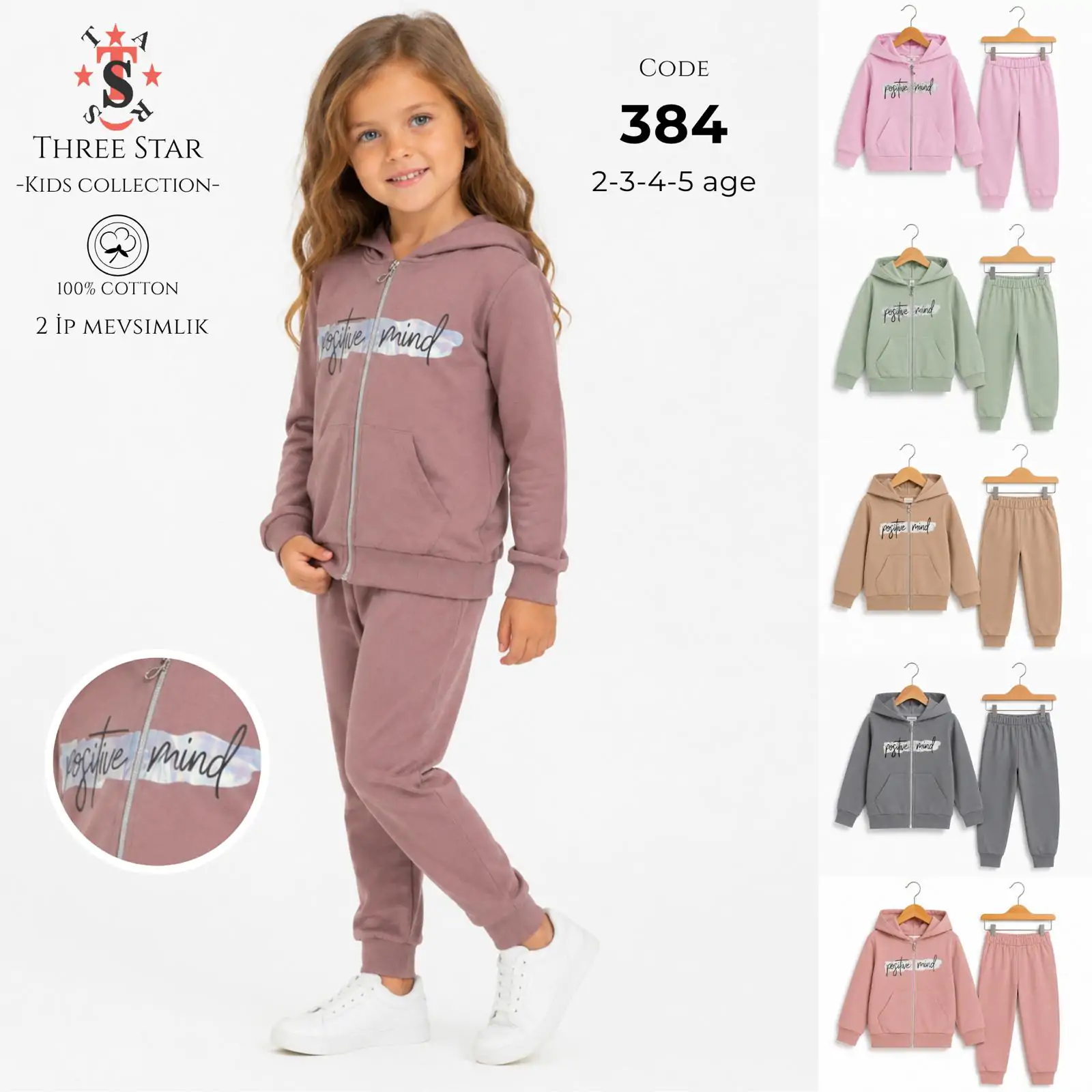 Дитячі костюм оптом дів. 2-3-4-5р(р) трикотаж 59143 - Зображення 1