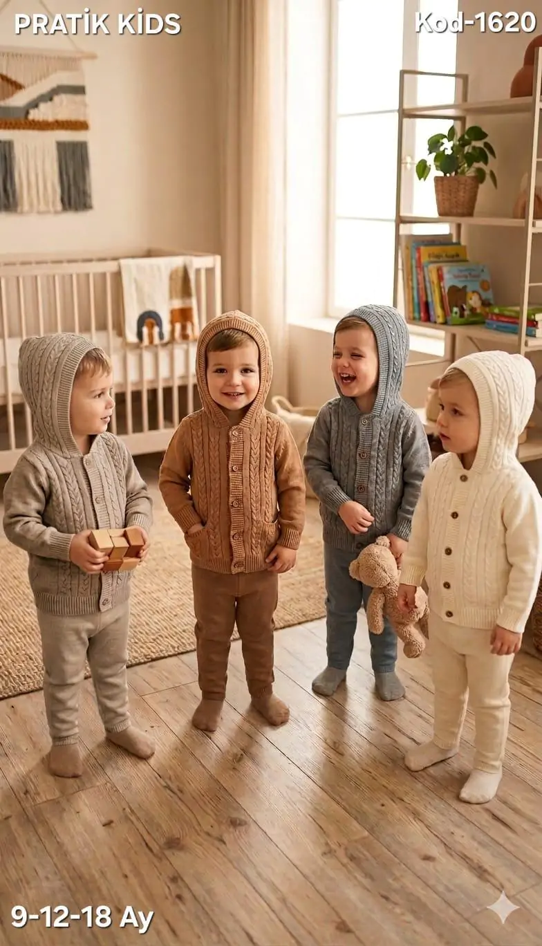 Дитячі костюм оптом хлоп. 9-12-18м(р) вязка 59149 - Зображення 1