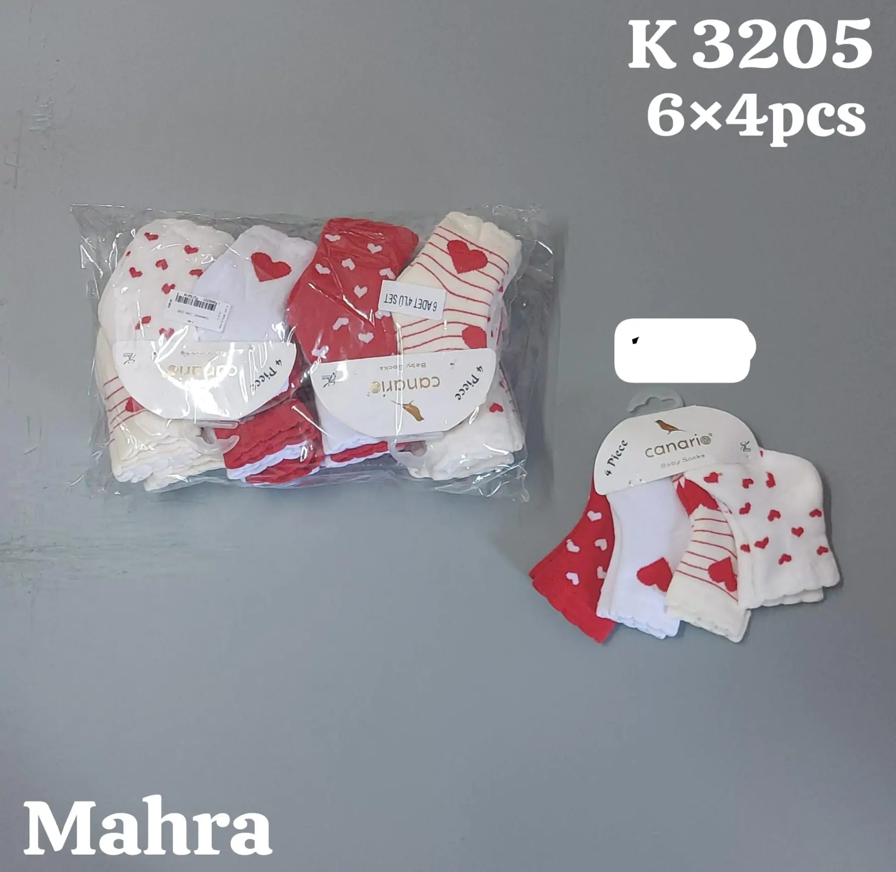 5377 Дитячі шкарпетки оптом дів. 0-6мупак махра 59394 - Зображення 1